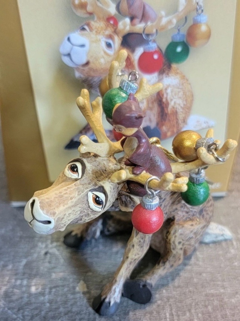 2005 all decked out Holiday Reindeer Figurine , Ornaments Hallmark